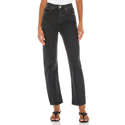 Agolde Classic Black Pinch Waist Denim Jeans Size 31