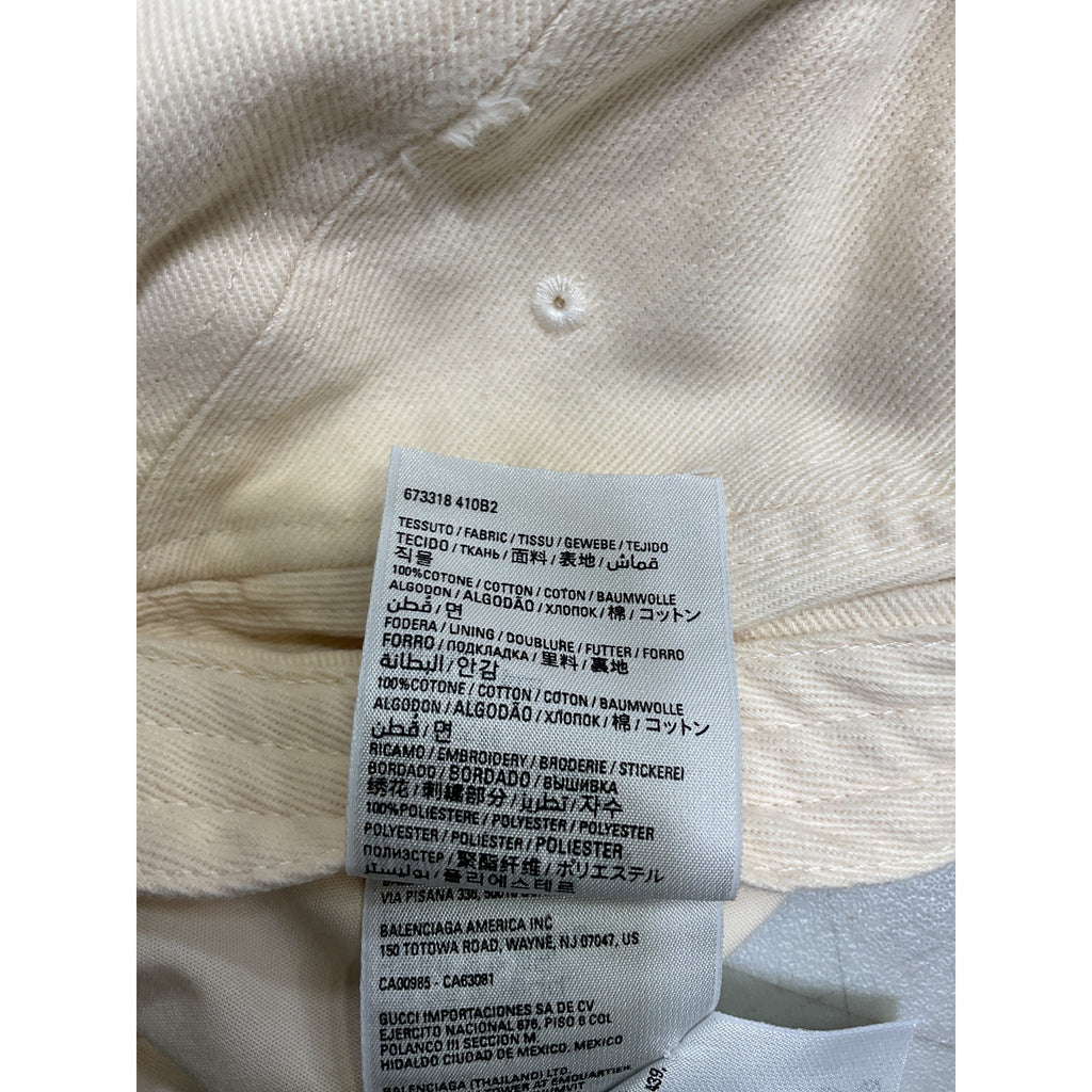 Balenciaga 'Logo' White Cotton Hat Size L