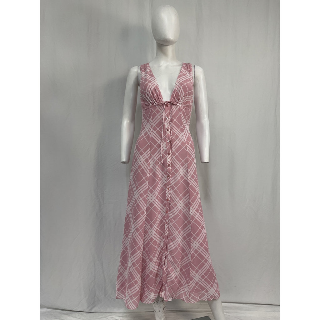 Reformation 'Ceara' Pink Viscose Dress Size 2