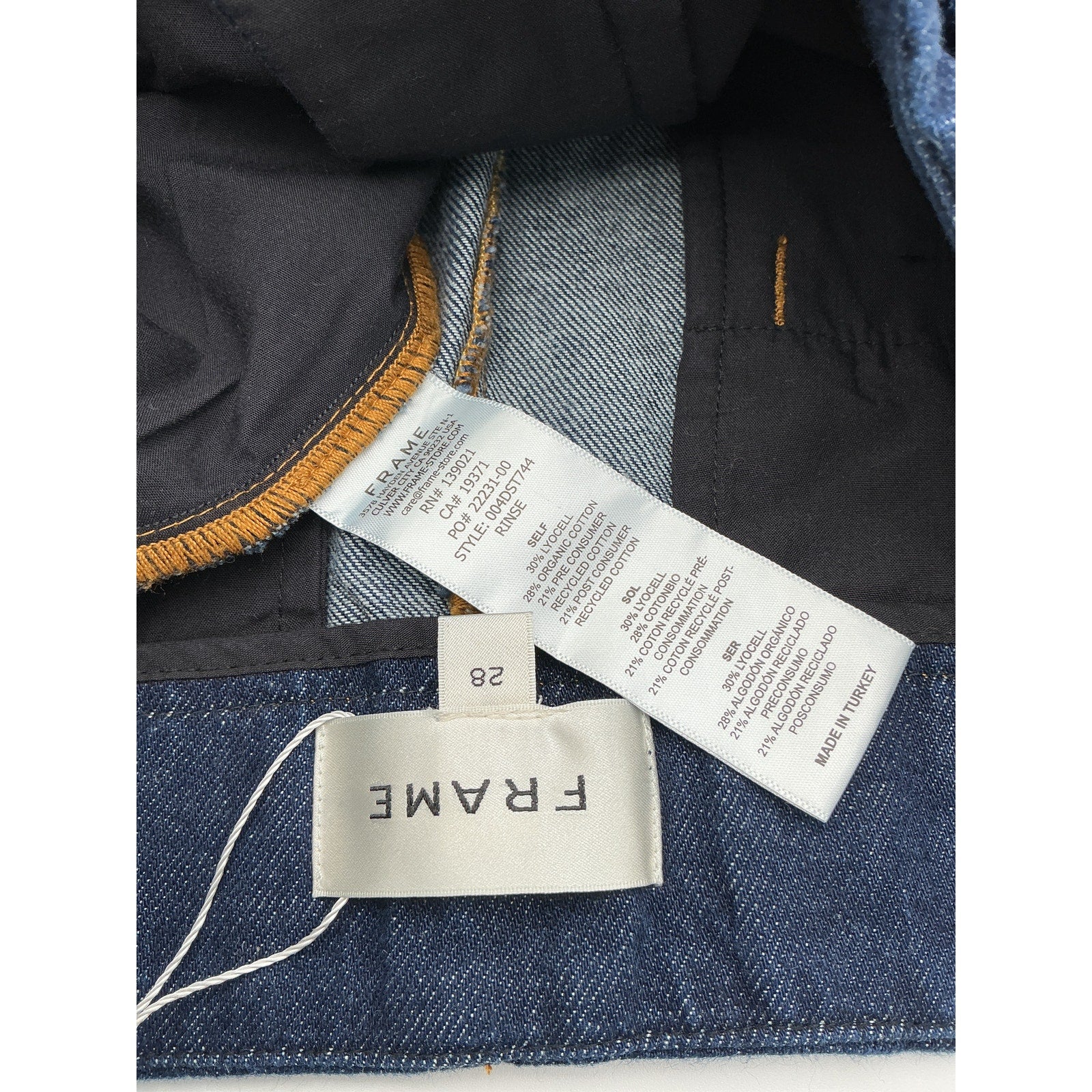 Frame 'The Paper' Blue Lyocell Bag Shorts Size 28