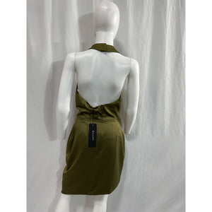 Elliatt 'Camo' Green Satin Dress Size M - NWT