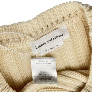 Lovers And Friends Ribbed Beige Charlotte Sweater Size XS