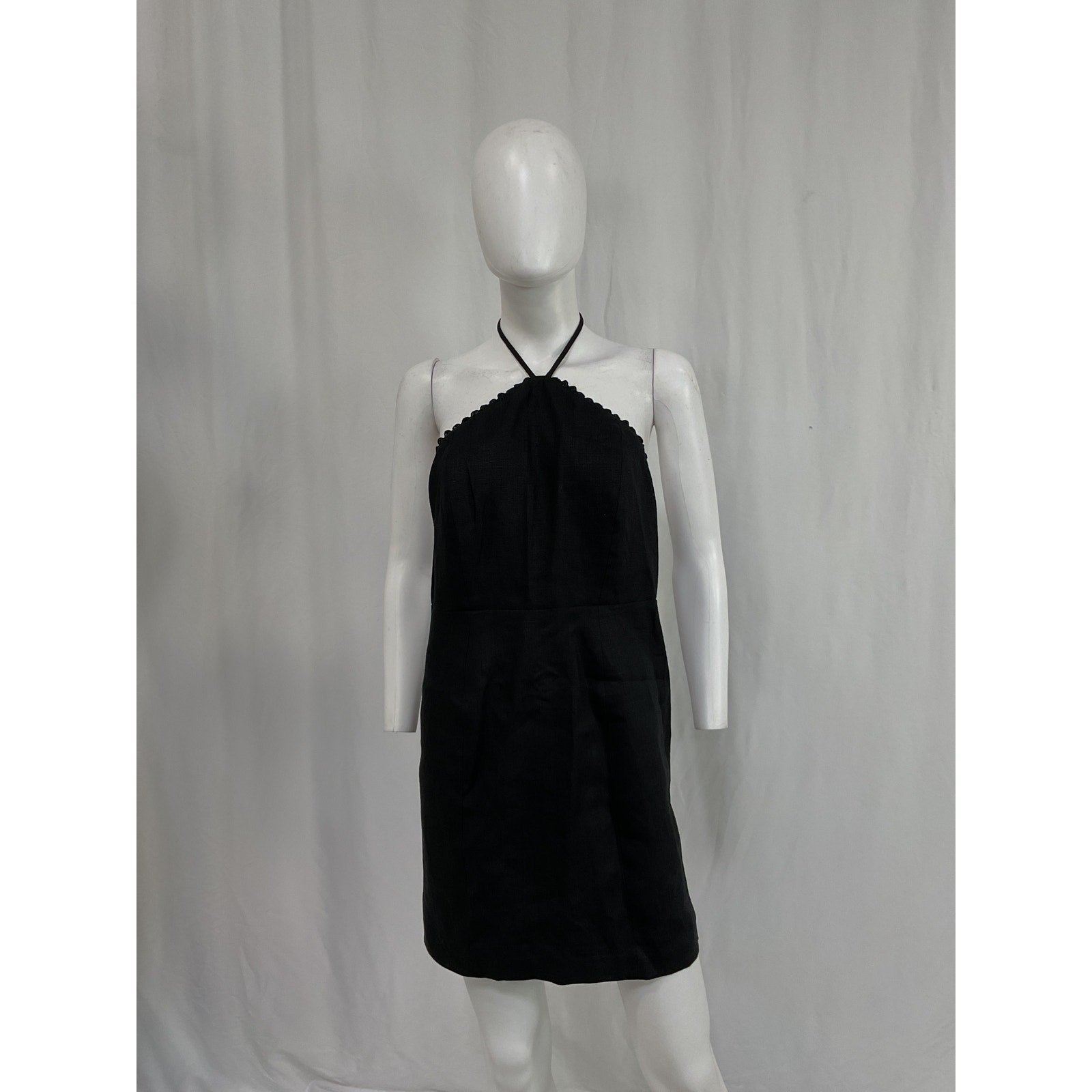 S�zane 'Giacomina' Black Linen Dress Size 36