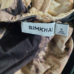 Simkhai Elegant Macadamia Rock Crystal Print Etta Gown Size M