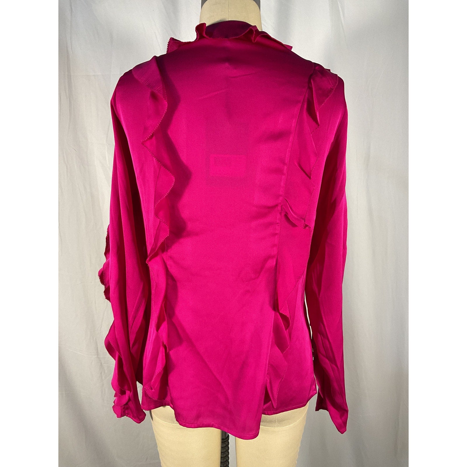 Nicholas Amira 'Bias' Pink Ruffle Long Sleeve Top Size 8 - NWT