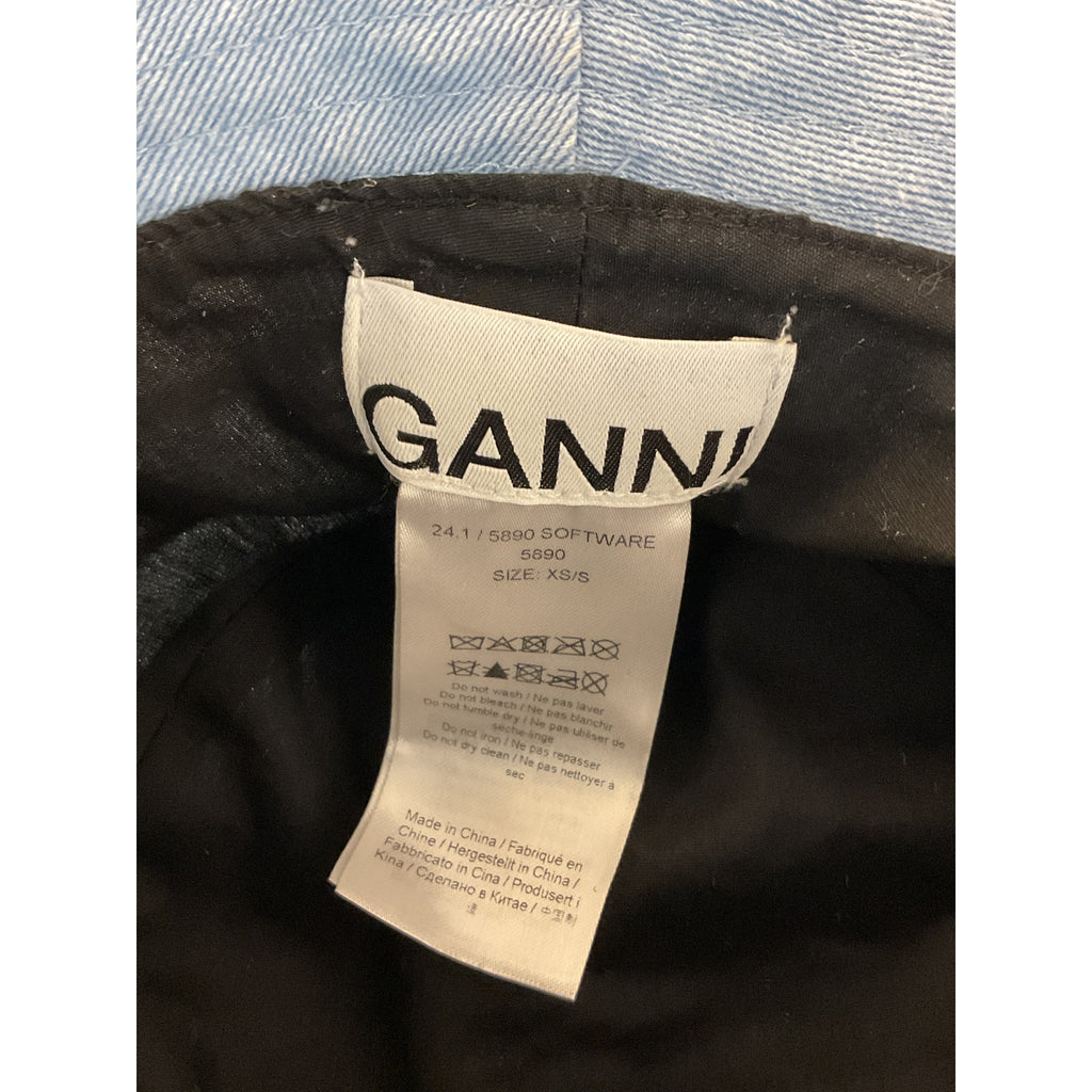 Ganni 'Fisherman' Blue Polyester Bucket Hat Size XS