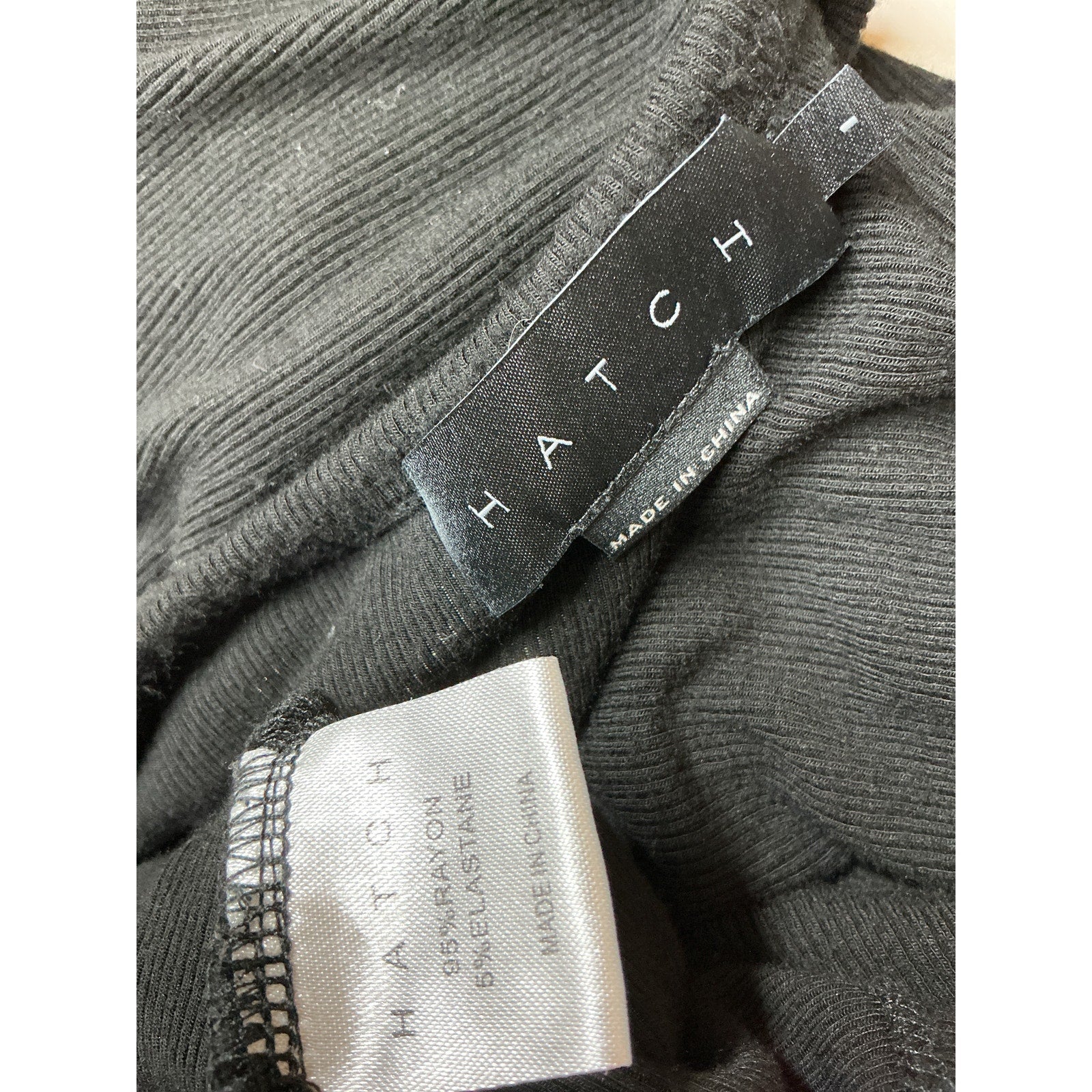 Hatch The Softest Black Rayon Rib Nursing Henley Top Size 1