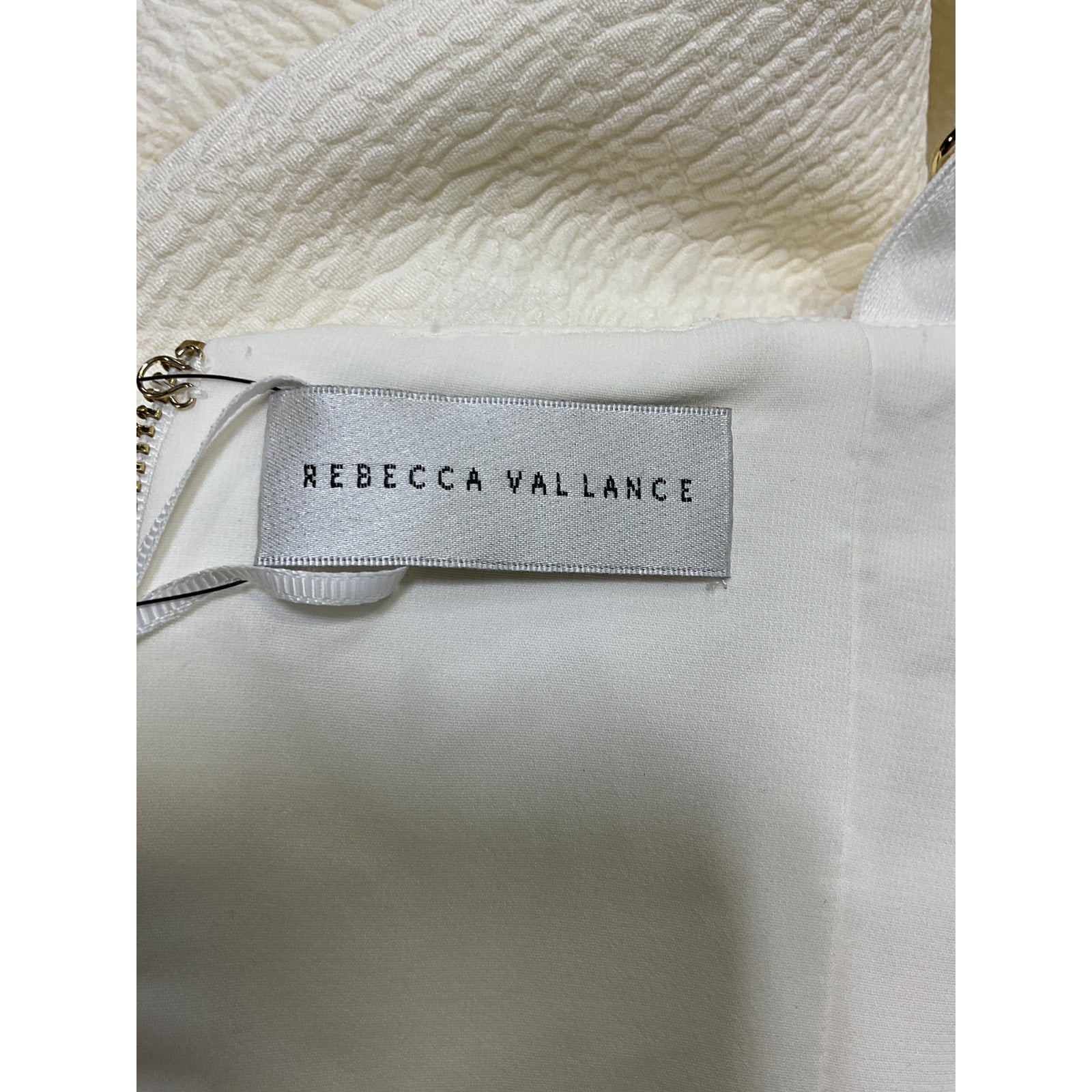 Rebecca Vallance 'Calla' White Cloqu� Midi Dress Size 2 - NWT