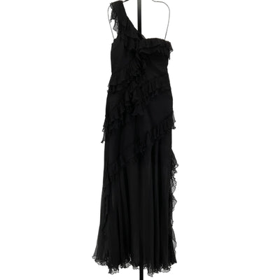 Amur Ruffled Black Harlow Dress Size 0
