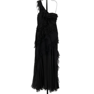 Amur Ruffled Black Harlow Dress Size 0