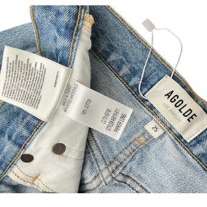 Agolde Distressed Blue Parker Long Shorts Size 25