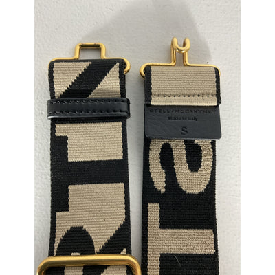 Stella Mccartneymonogram Tan Textile Elastic Belt Size S