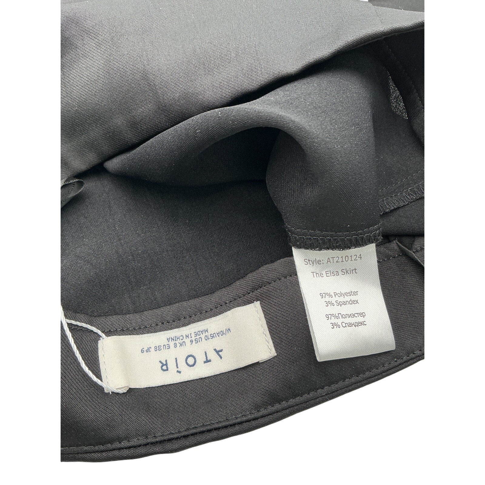 Atoir 'The Elsa' Black Poly Skirt Size 6