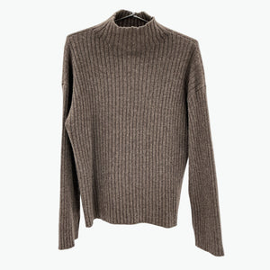 Reformation 'Lawson' Brown Cashmere Oversized Turtleneck Sweater Size S