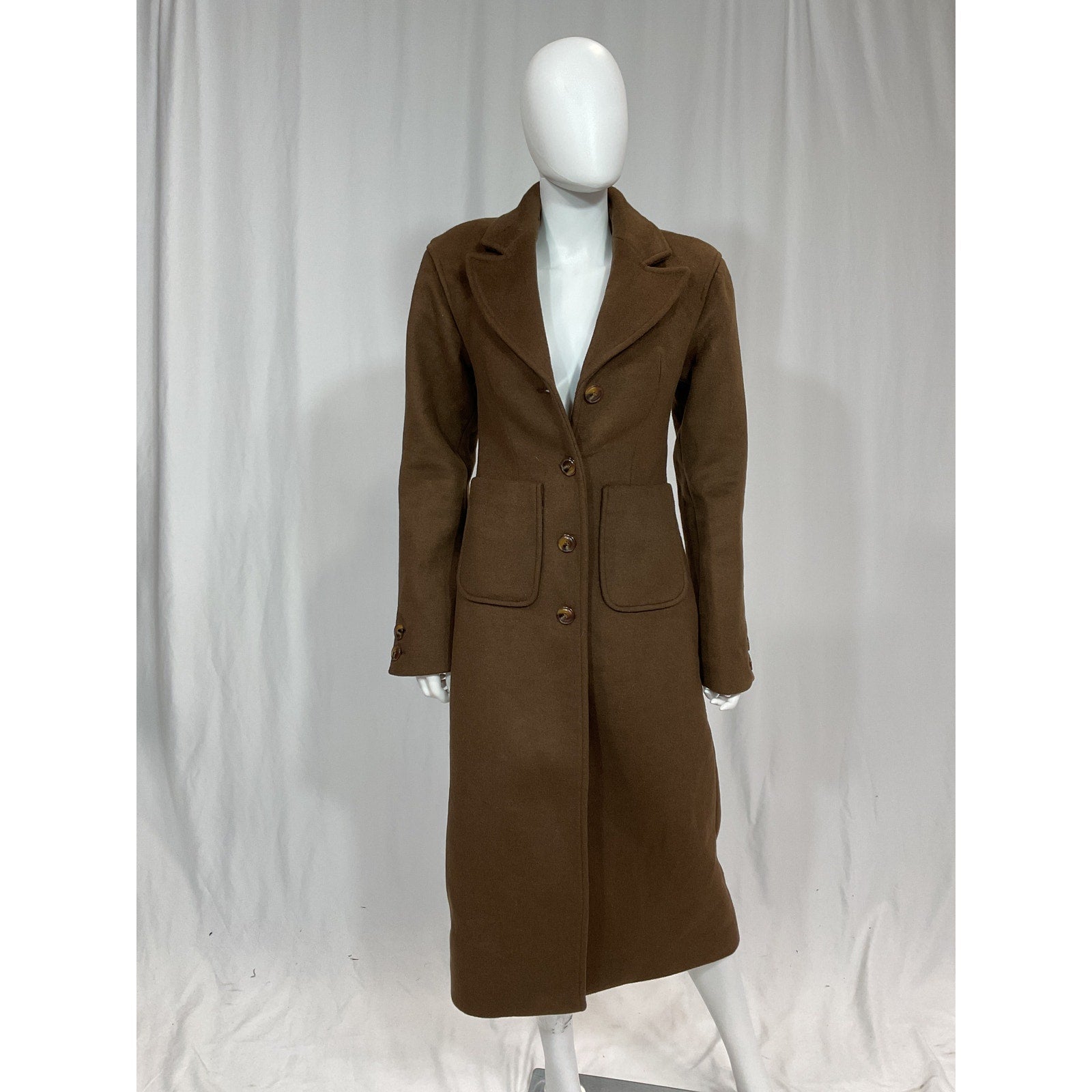 L'Academie x 'Marianna' Brown Long Coat Size XS