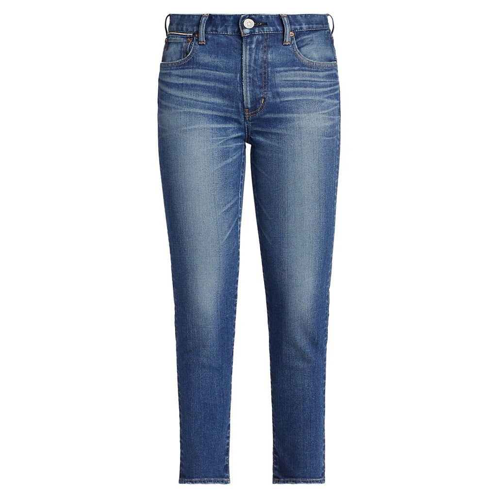 Moussy 'Ballena' Blue Mid-Rise Cropped Skinny Jeans Size 26