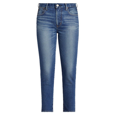 Moussy 'Ballena' Blue Mid-Rise Cropped Skinny Jeans Size 26