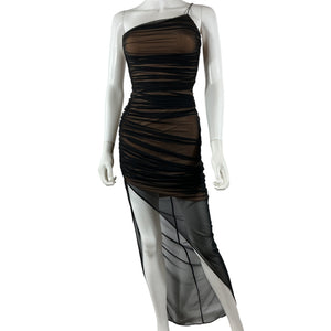 Nookie Ruched Black Mecca Gown Size S