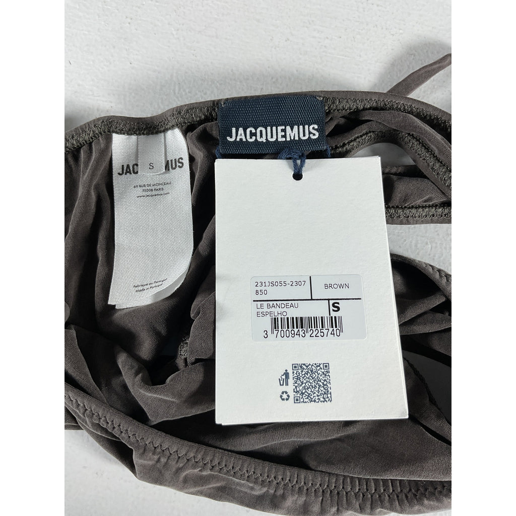 Jacquemus Le Bandeau Brown Cupro Espelho Top Size S - NWT