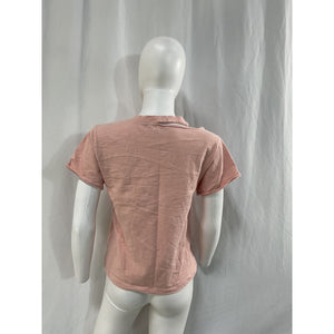 Marissa Webb 'Tate' Pink Cotton Cut Out Tee Size XS