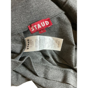 Staud Cropped Grey Binoche Top Shirt Size L