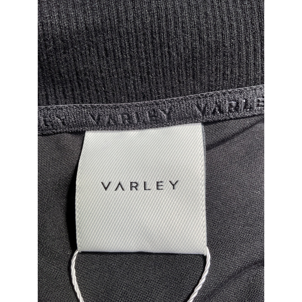 Varley 'Wilde' Black Cotton Pleated Sleeveless Mini Dress Size S