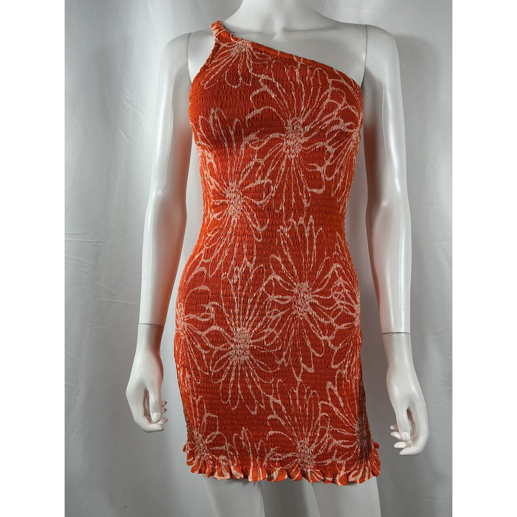 Faithfull The Brand 'Terre' Orange Cotton Mer Mini Dress Size S