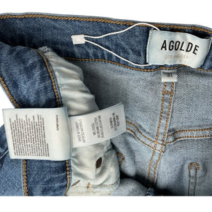Agolde High Rise Straight Crop Blue Riley Denim Jeans Size 31