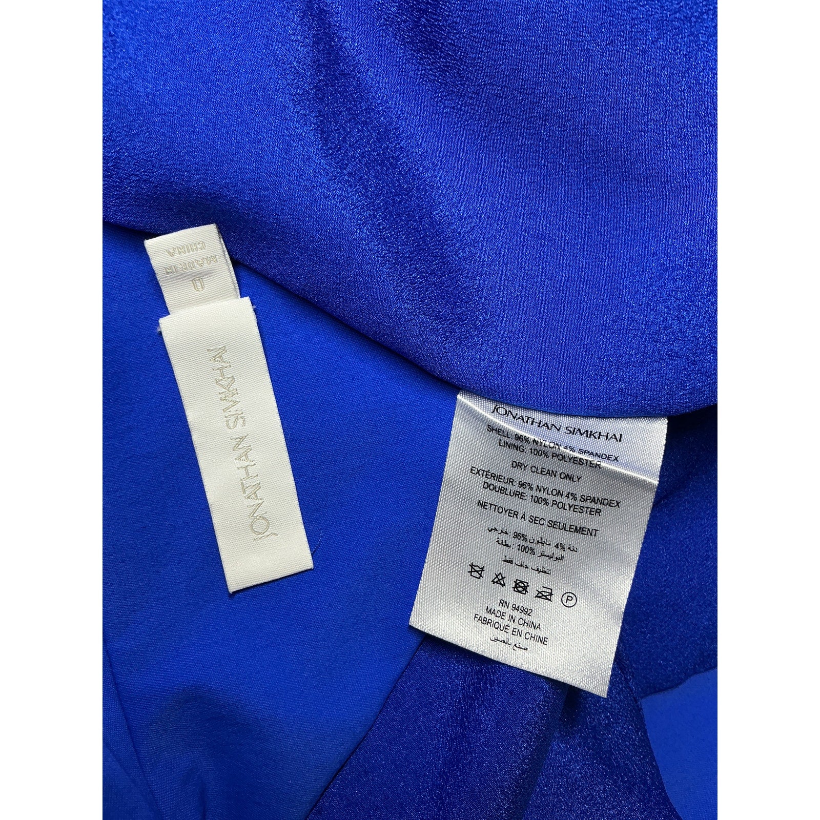 Simkhai 'Kylo' Blue Nylon Blazer Mini Dress Size 0