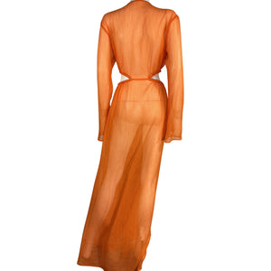 Bananhot Sheer Orange Scarlett Dress Size M / L