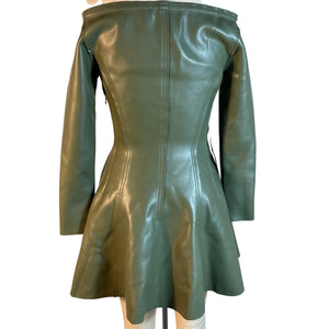 Norma Kamali Off Shoulder Green Grace Dress Size S NWT