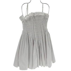 Staud Smocked White Bella Dress Size 0