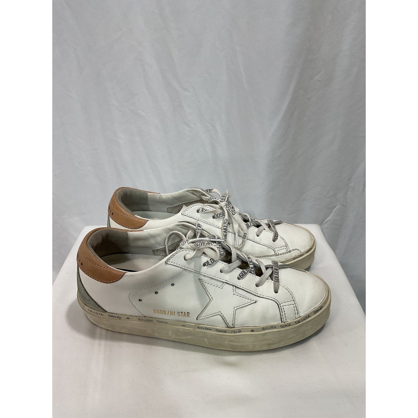 Golden Goose 'Hi Star' White Leather Sneaker Size 10