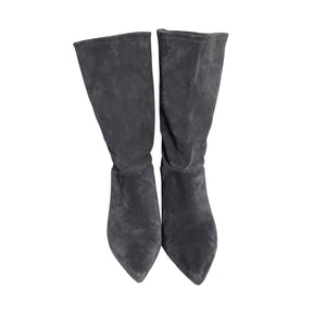 Allsaints Suede Grey Steel Orlana Boots Size EU 40 / US 10