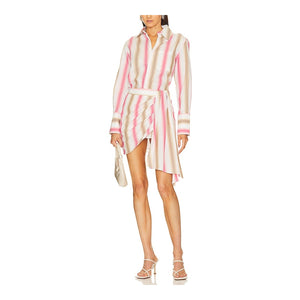 L'Academie Striped Multicolor Johsanna Mini Dress Size M