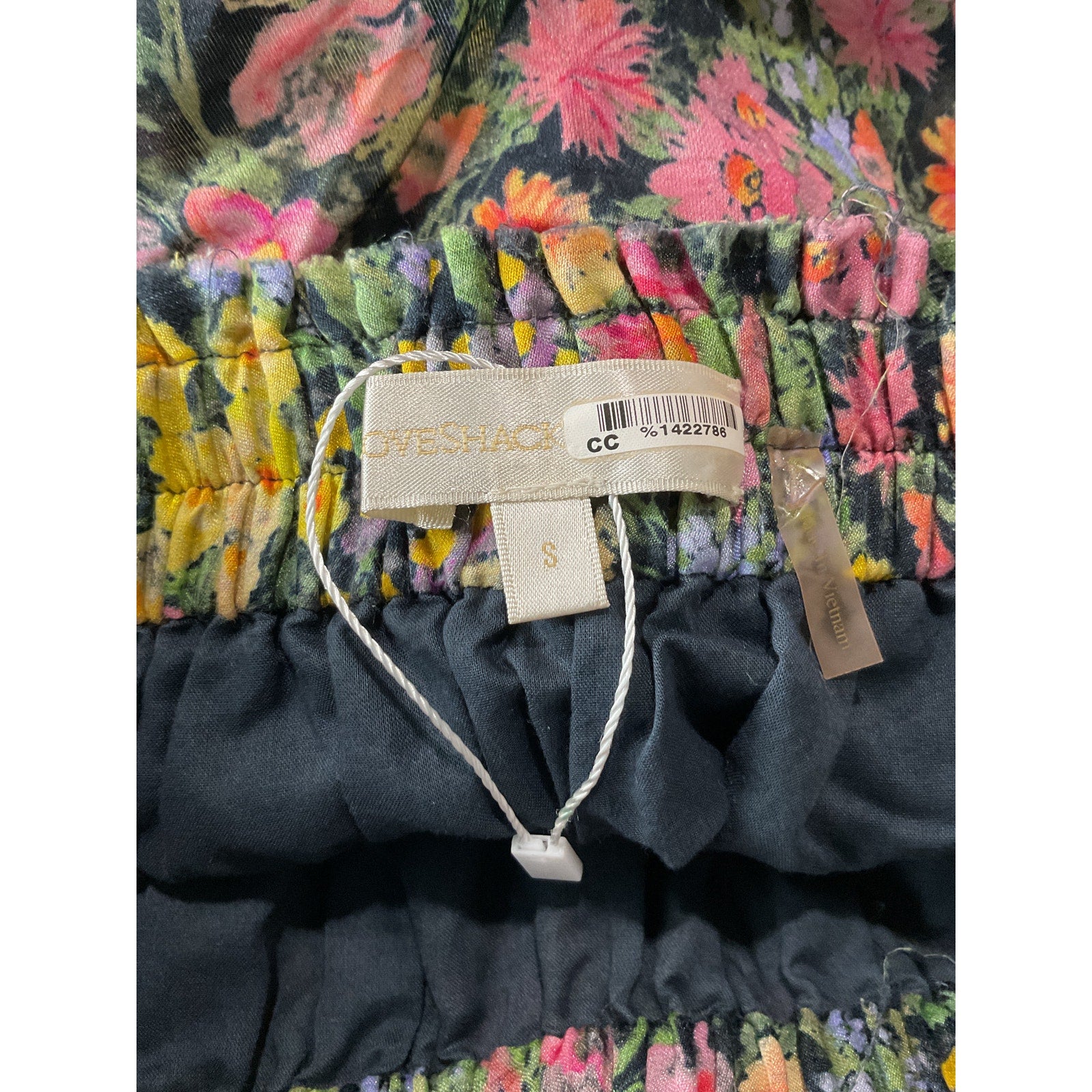 Loveshackfancy Green Cotton Ruffle Mini Skirt Size S