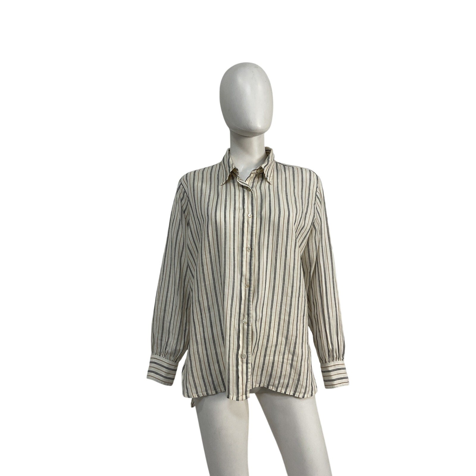 D�en 'Hava' White Ramie Top Size S