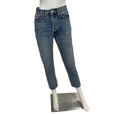 Agolde High Rise Straight Crop Dynamic Riley Denim Jeans Size 25