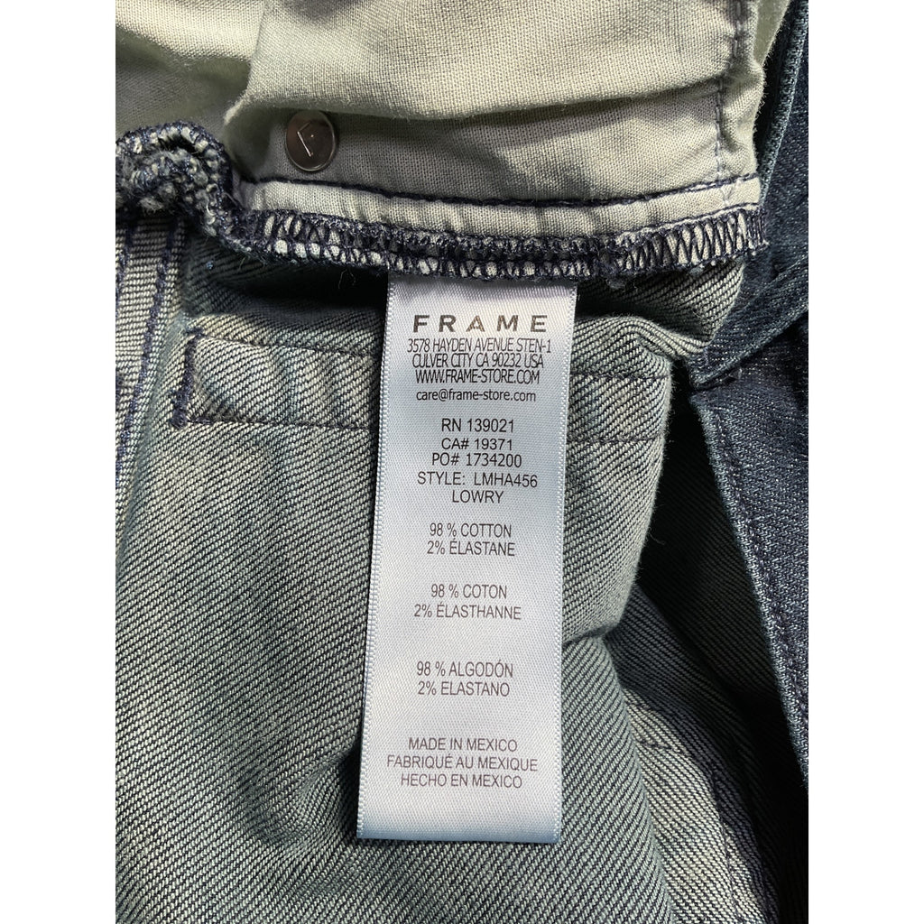 Frame 'L'Homme' Blue Cotton Slim Fit Denim Jean Size 36