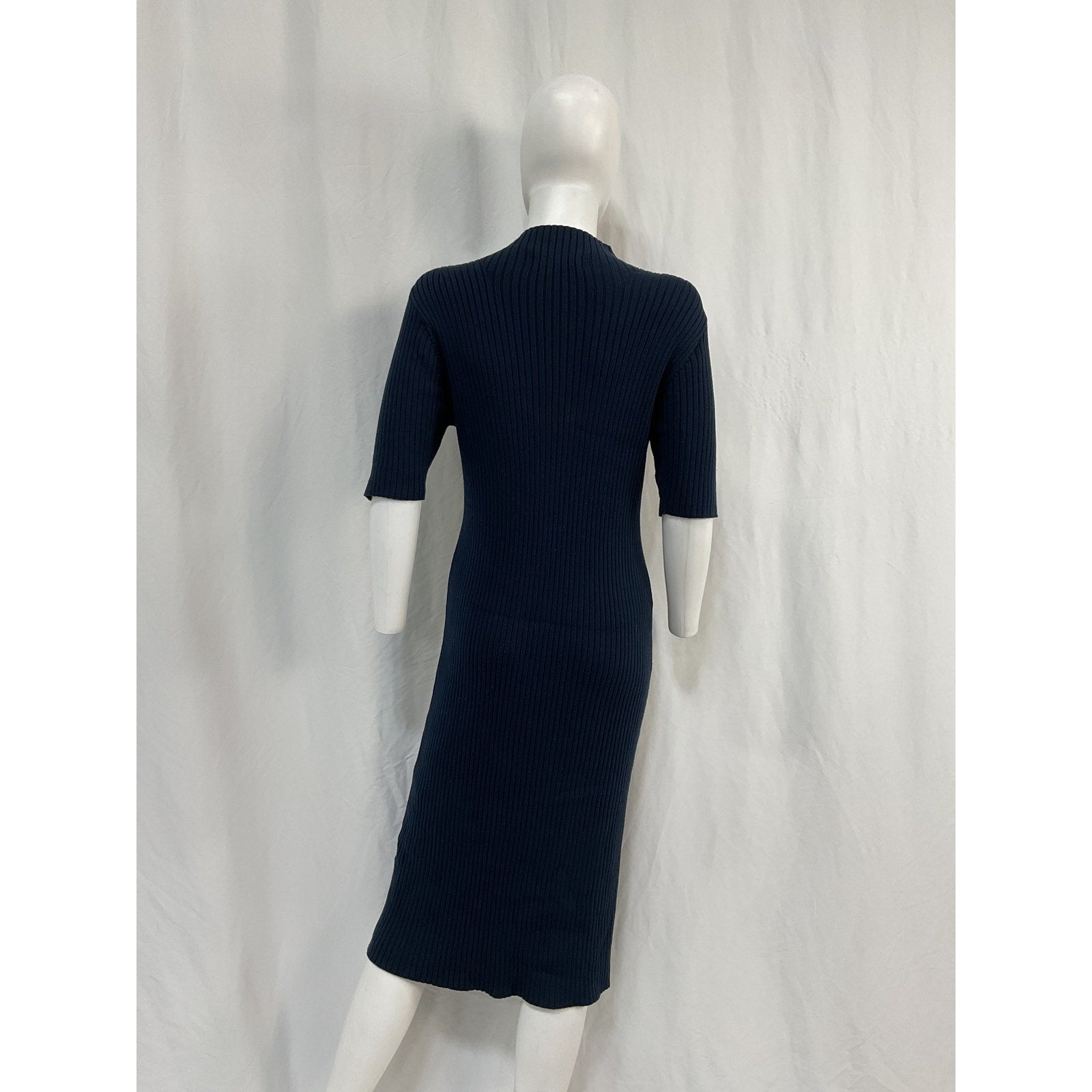 Hatch The Penelope Navy Cotton Knit Dress Size 4