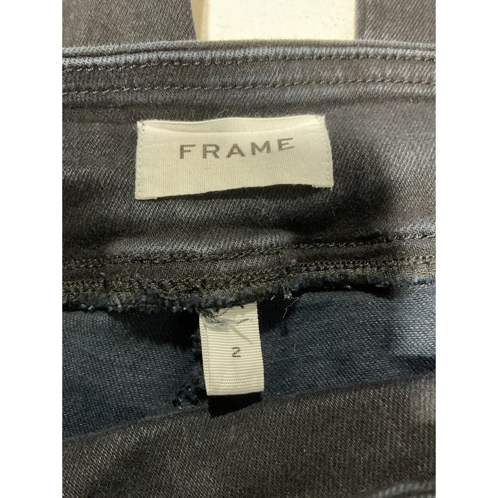 Frame 'The Jetset' Black Crop Mini Boot Pant Size 2