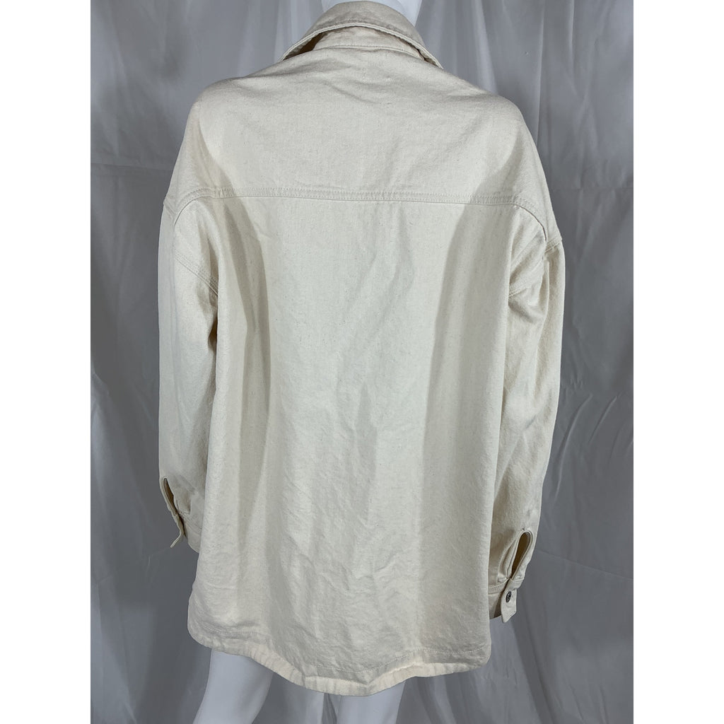 Helsa Denim White Overshirt Size XS