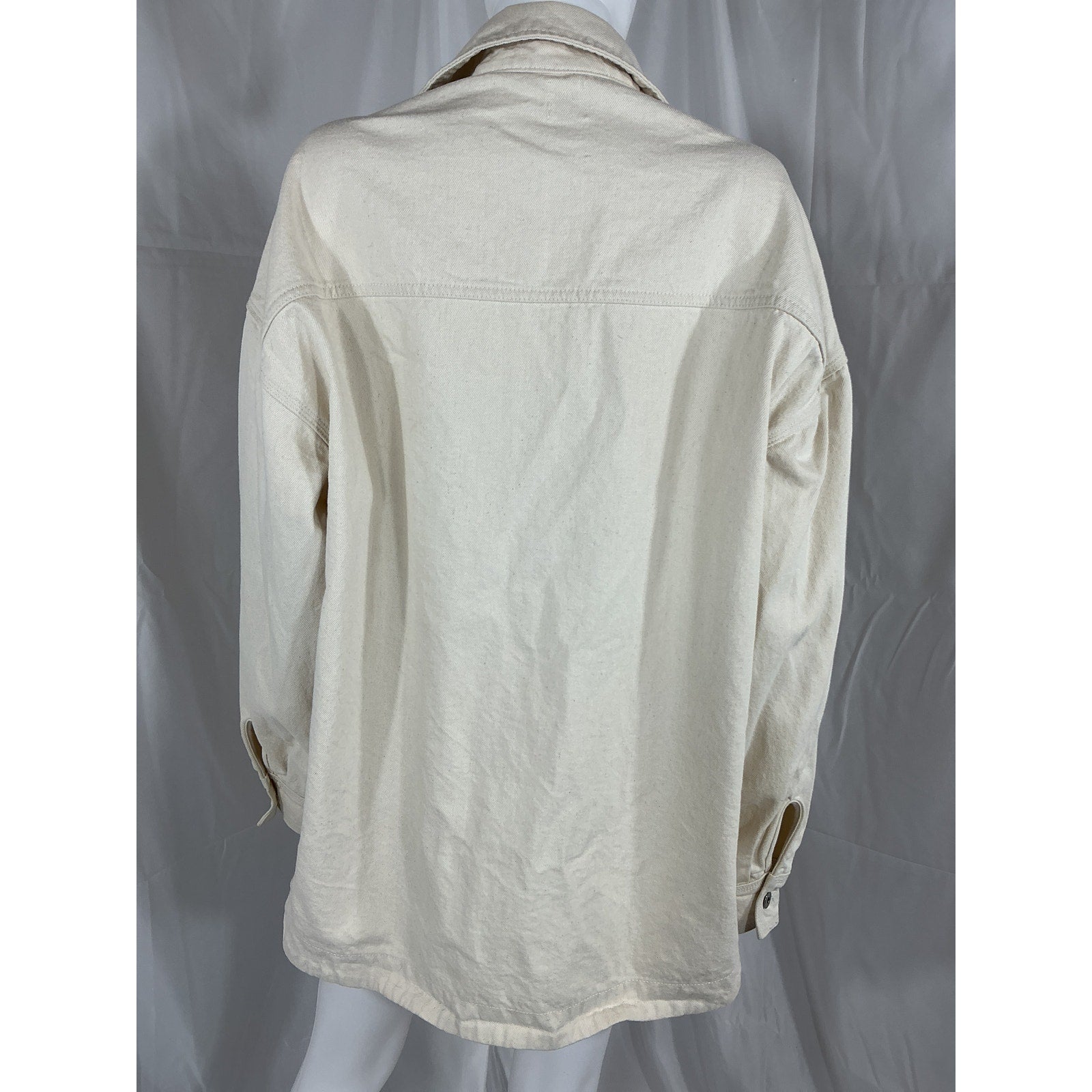 Helsa Denim White Overshirt Size XS
