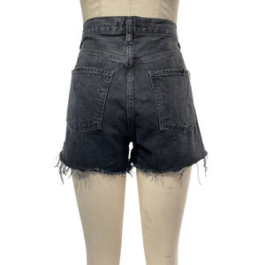 Agolde 'Dee' Black Cotton Short Size 28