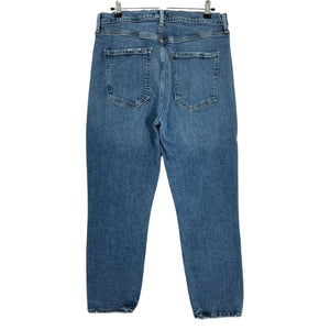 Agolde High Rise Straight Crop Blue Riley Denim Jeans Size 31