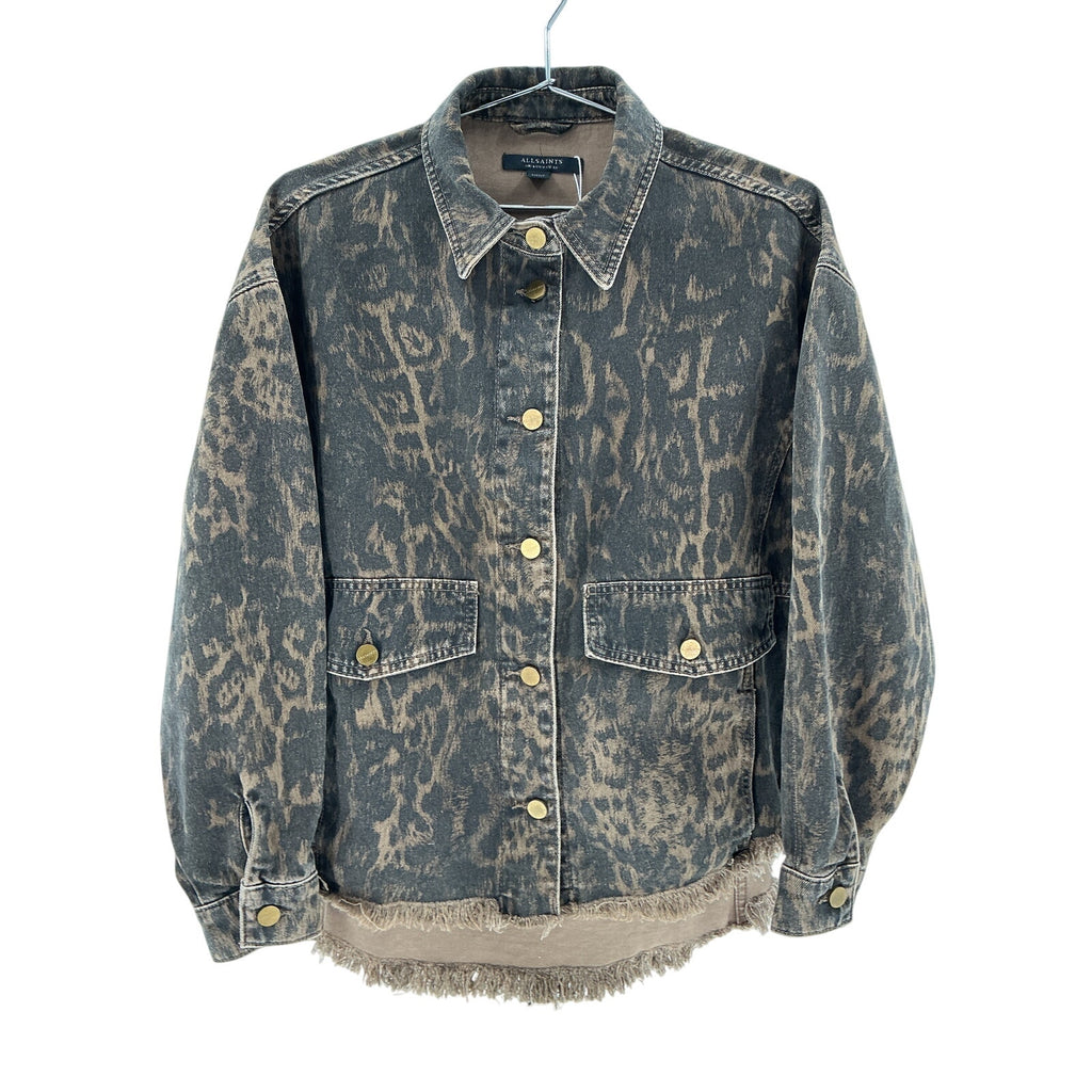 Allsaints 'Hettie' Brown Cotton Denim Shacket Size 0