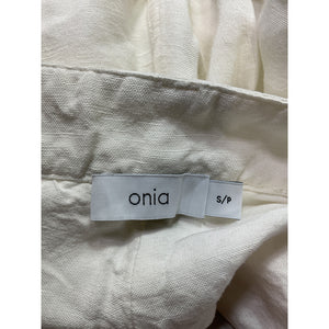 Onia Air Linen 'Boyfriend' White Linen Short Size S