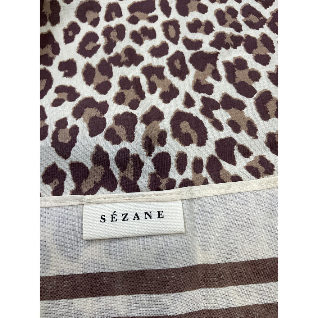 Sézane Brown Cotton Scarf Size OS