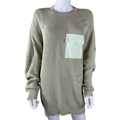 Ser.O.Ya Distressed Green Devin Sweater Size XS