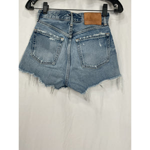 Moussy 'Bonnie' Blue Cotton Shorts Size 23